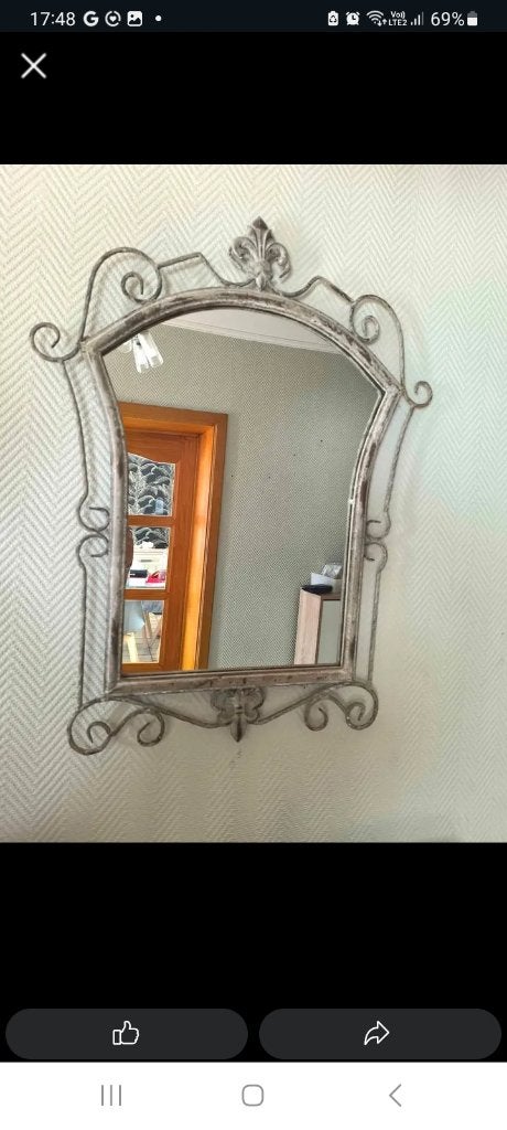 Miroir fer forgé maison du monde, Enlèvement, Comme neuf