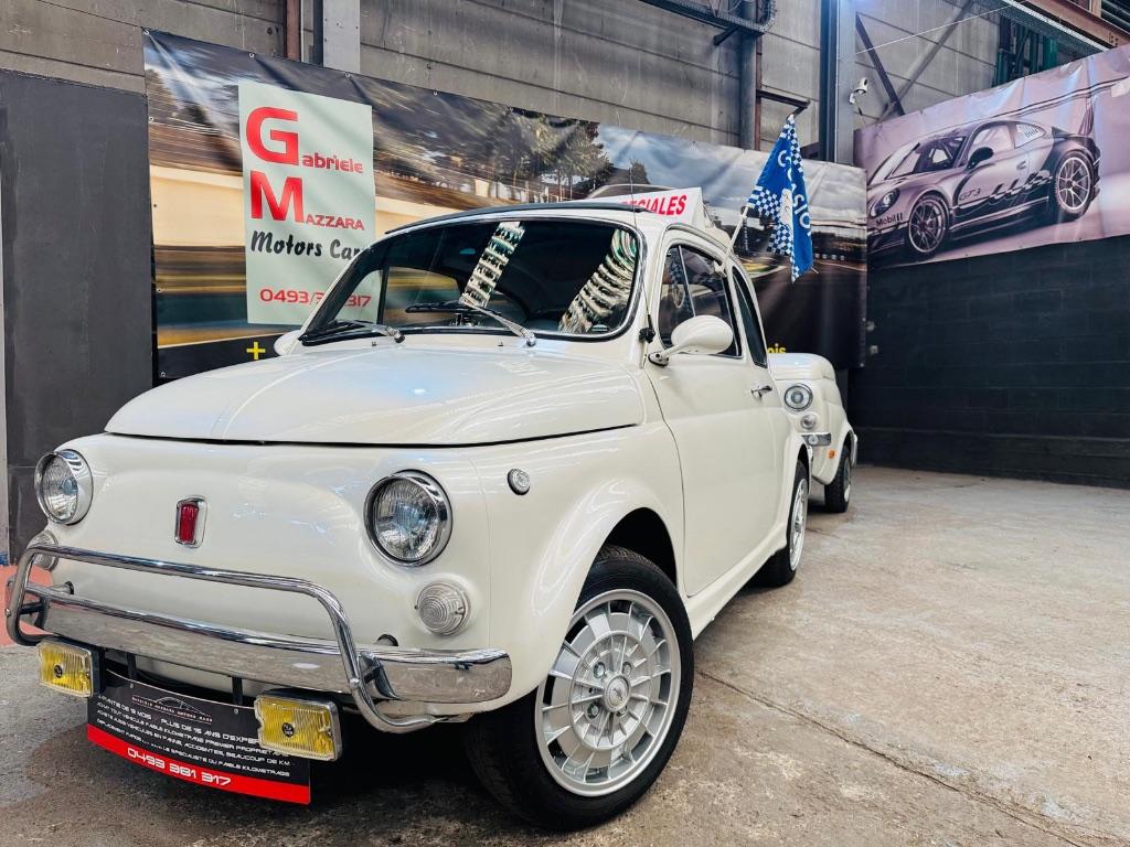 Fiat 5OO 110F Ancetre restaurée + Remorque, Autos, Fiat, Entreprise, Achat, Toit ouvrant, Essence, Boîte manuelle, Garantie prolongée