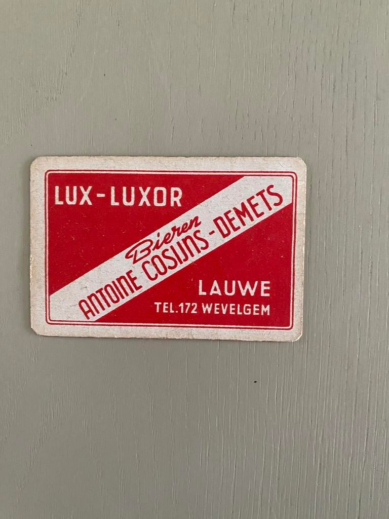 Oude speelkaart brouwerij COSIJNS & DEMETS te LAUWE, Ophalen of Verzenden, Gebruikt, Speelkaart(en)