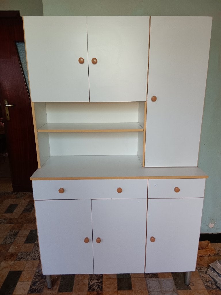 Vrijstaande keukenkast, Huis en Inrichting, Ophalen, Gebruikt, 100 tot 150 cm, Wit