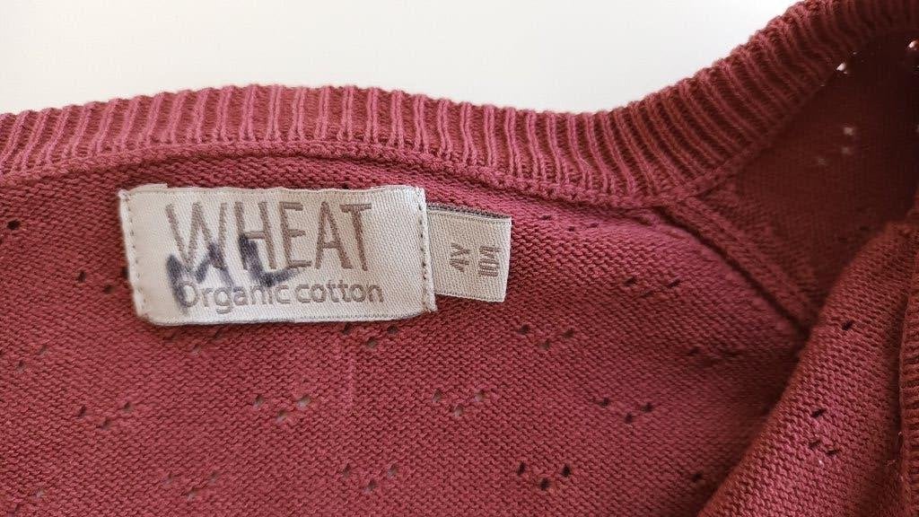gilet - en jersey ajour - Taille 104, Enlèvement ou Envoi, Pull ou Veste, Comme neuf, Wheat