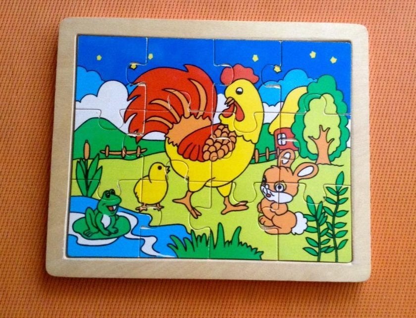 Lot de 5 jeux d'éveil en bois Mémo Animals, Dille & Kamille, Enfants & Bébés, Enlèvement ou Envoi, Comme neuf, 2 à 4 ans, En bois
