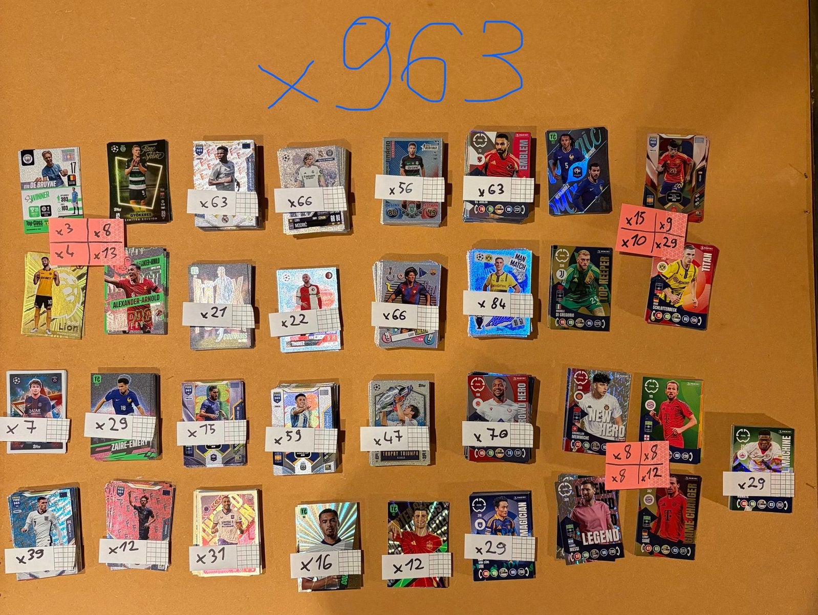 Groot lot voetbalkaarten x963 stuks, Ophalen of Verzenden, Zo goed als nieuw, Meerdere kaarten, Foil