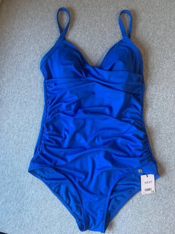 Nieuw blauw badpak NEXT maat 12, Ophalen, Nieuw, Blauw, Badpak