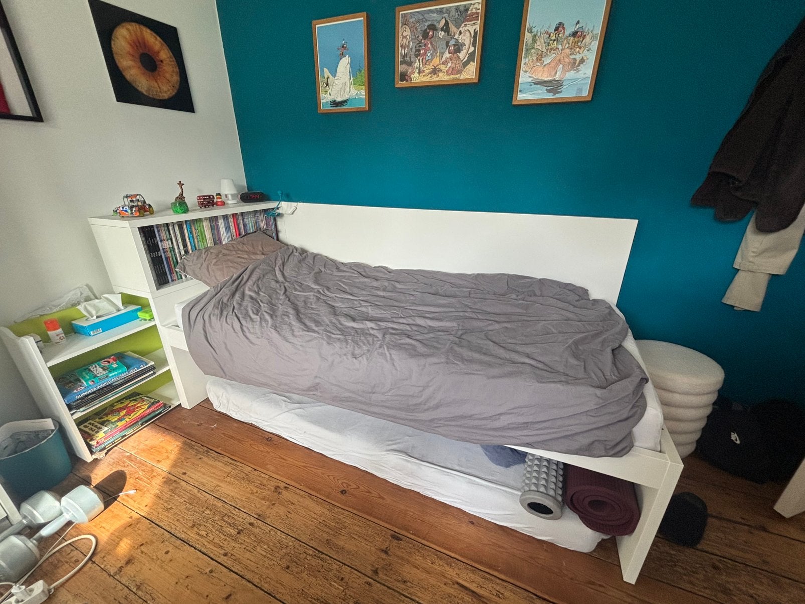 Ikea Flexa bed en sprei, Ophalen, 85 tot 100 cm, Gebruikt, Matras