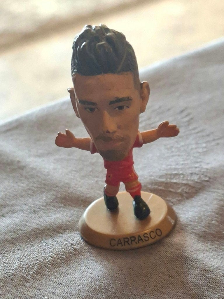 SoccerStarz voetbalfiguurtje / Yannick Carrasco/Rode Duivels, Collections, Enlèvement ou Envoi, Comme neuf, Statue ou Poupée