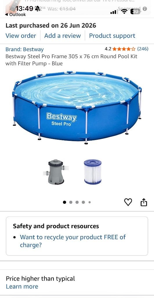 Zwembad bestway met pomp 305x76 cm, Tuin en Terras, Zwembaden, Ophalen