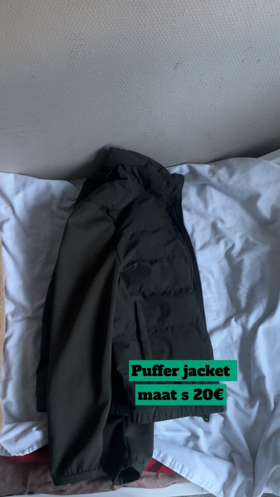 Puffer jas zara, Kleding | Dames, Ophalen, Zo goed als nieuw, Groen