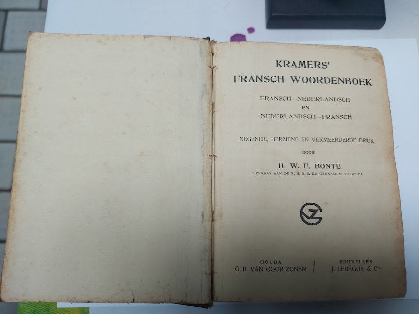 Kramers' Fransch woordenboek, negende druk, Ophalen, H.W.F. Bonte