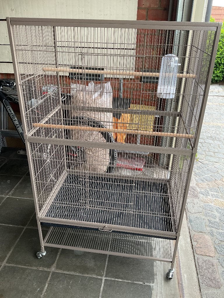 Vogelkooi als Nieuw, Dieren en Toebehoren, Ophalen, Zo goed als nieuw, Metaal, Vogelkooi