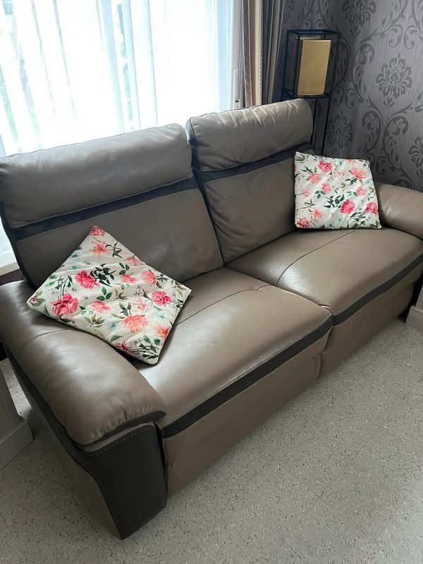 Sofa met relax, Huis en Inrichting, Ophalen, Gebruikt, Leer, 2 keer 2 zit