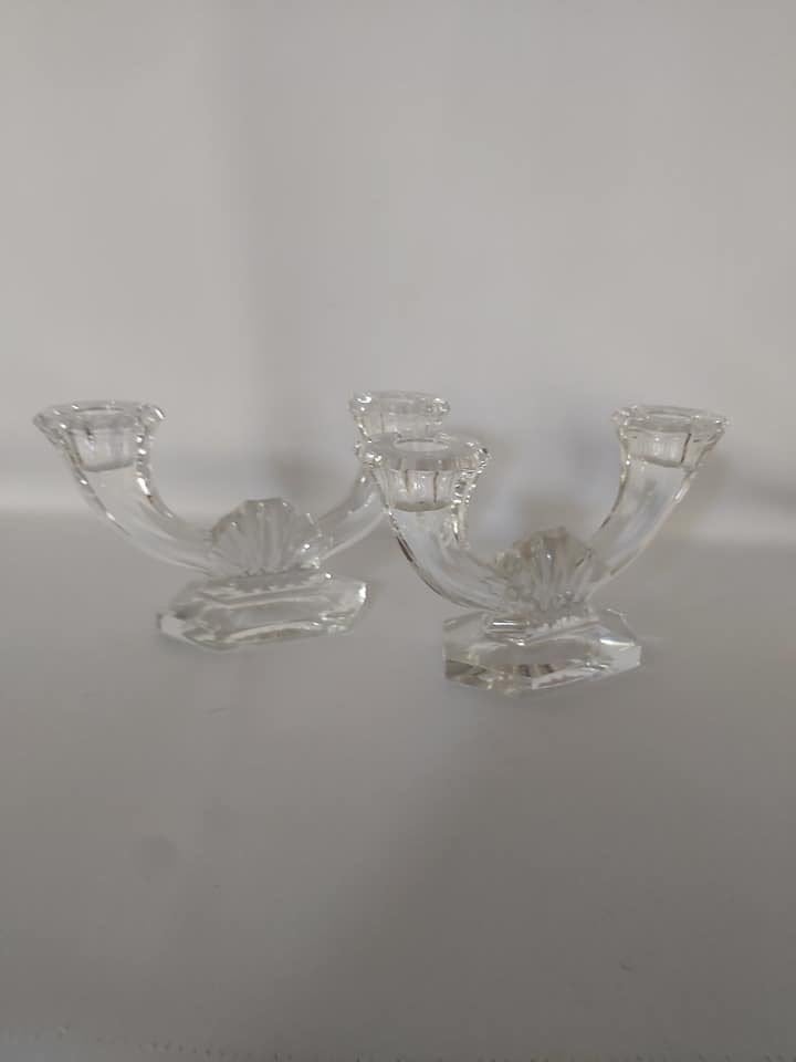 2 kandelaars Val Saint Lambert Art Deco. VSL054/a., Ophalen