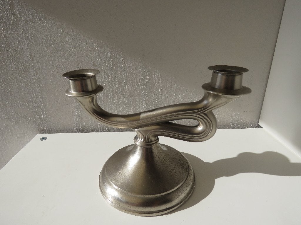 Art Deco kandelaar Daalderop Vernikkeld, Antiek en Kunst, Ophalen of Verzenden