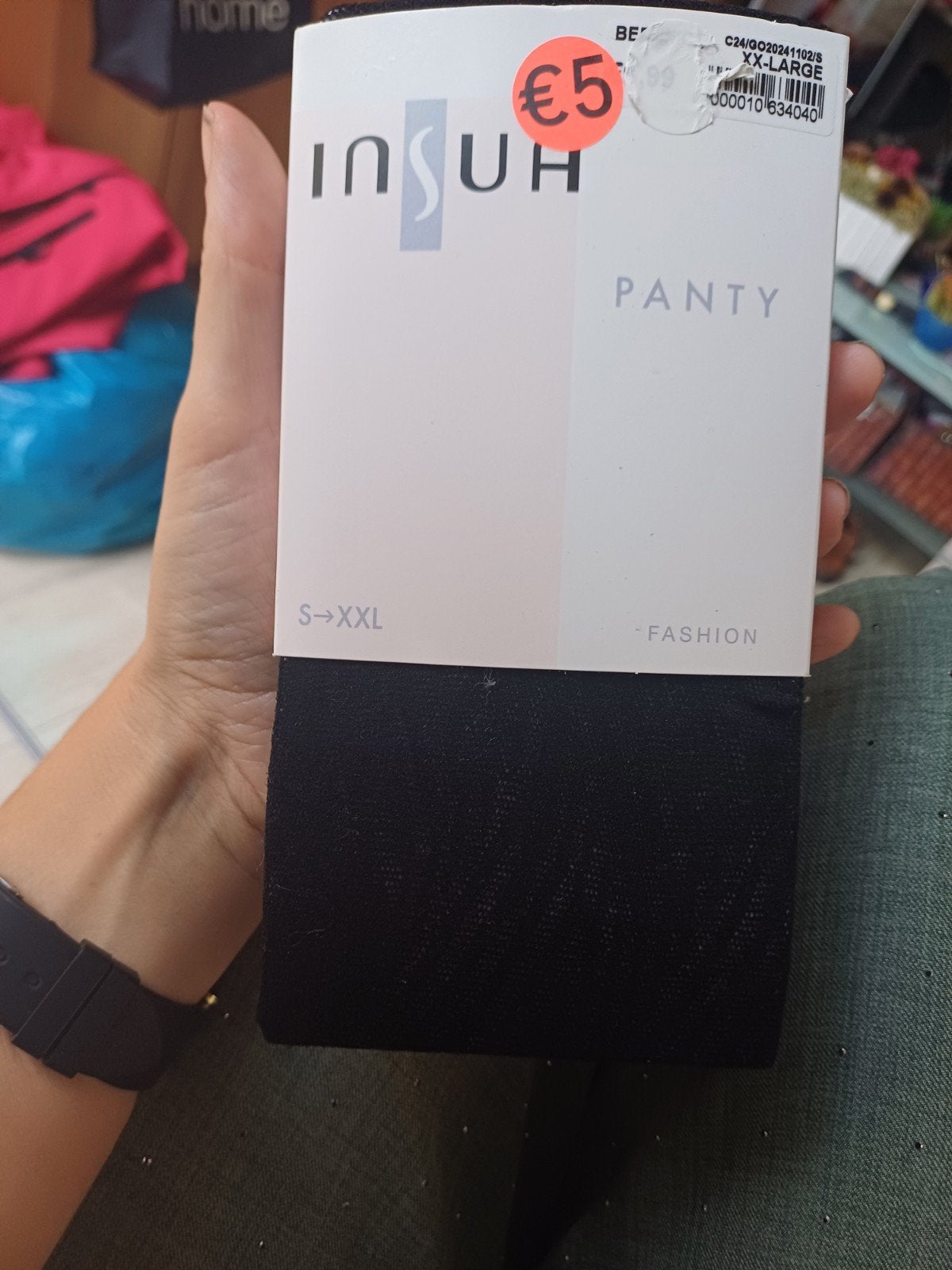 Insua panty zwart/print XXL( tem 110 kg) 9.99 euro, Insua, Ophalen of Verzenden, Zwart, Lingerie of Zwemkleding