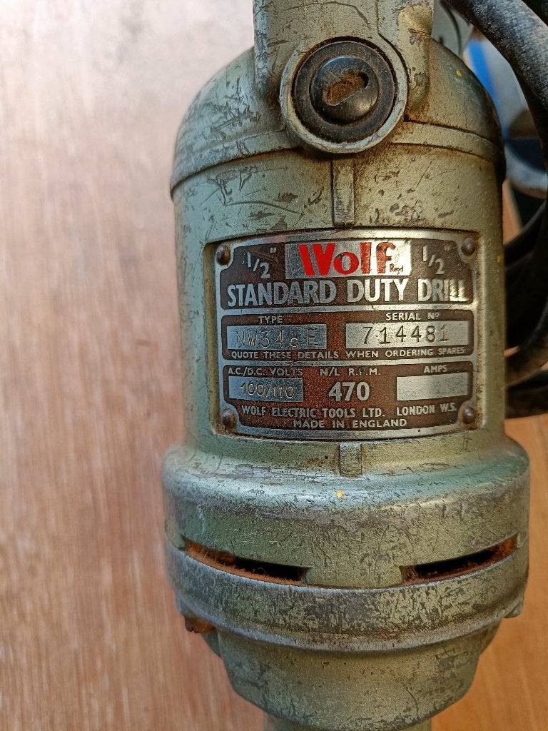 Vintage boormachine Wolf - 110V, Verzamelen, Elektronische Apparatuur, Ophalen, Overige typen