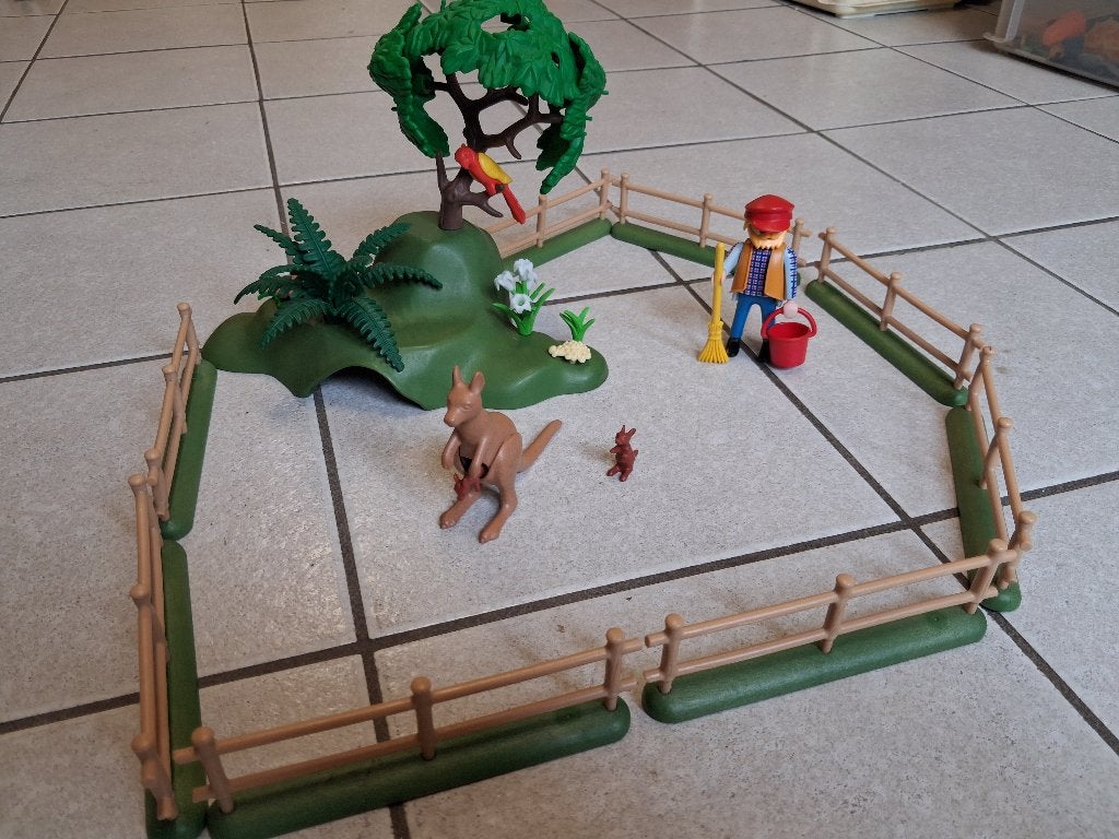 Playmobil Set 3893 - Kangoeroe Zoo, Ophalen, Gebruikt, Complete set, Overige typen