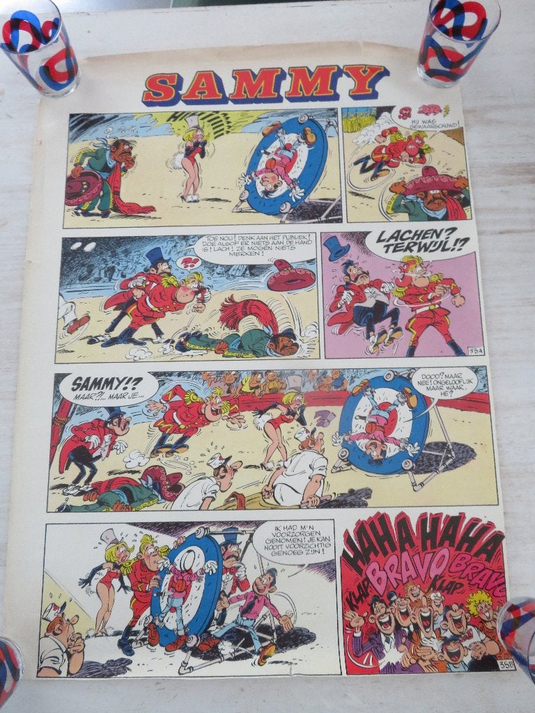 poster stripreeks Sammy Raoul Cauvin - Berck, Verzenden, Overige figuren, Zo goed als nieuw, Plaatje, Poster of Sticker