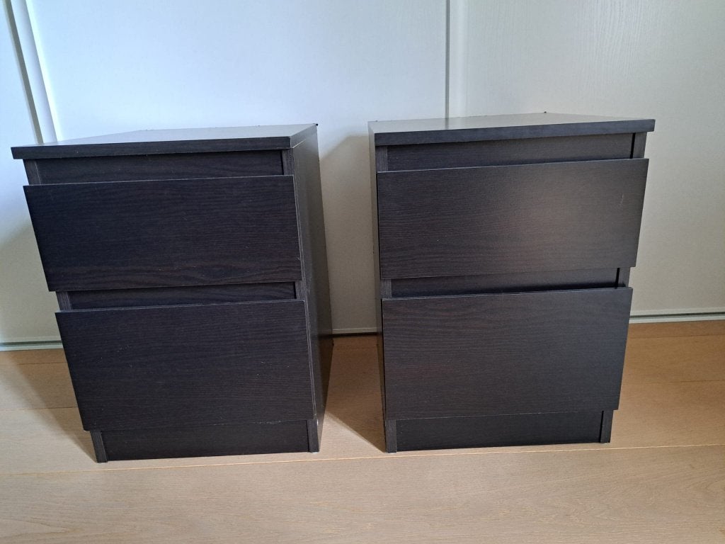 IKEA lot 2 tables de chevet, Moins de 55 cm, Moins de 45 cm, Enlèvement, Utilisé
