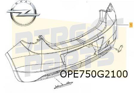Opel Astra J (12/09-19/12) achterbumper  (te spuiten) Origin, Auto-onderdelen, -, Verzenden, -, Opel