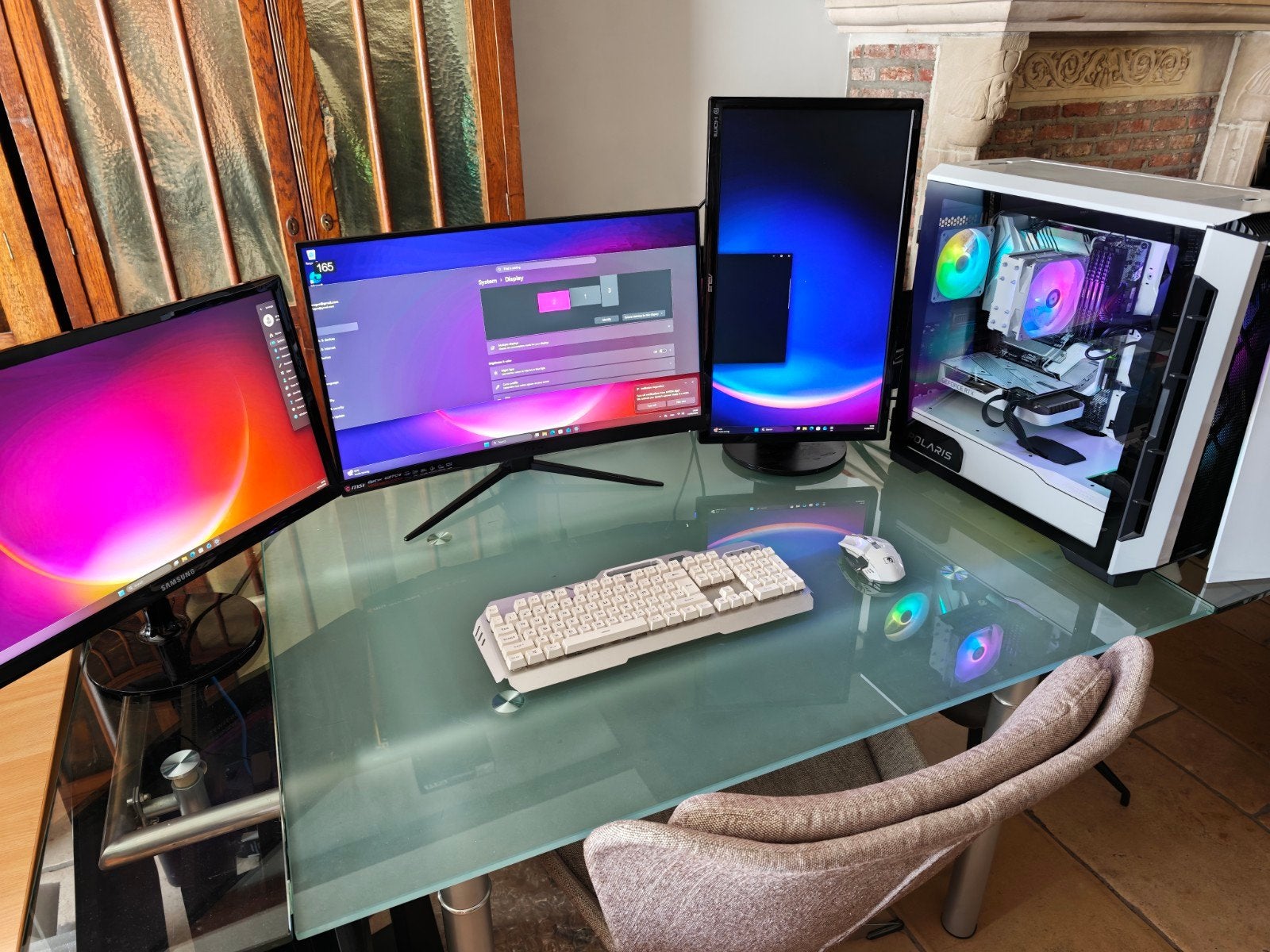 Config surcomplète 3 écrans RTX 3060Ti Msi incurvé 32Go +1To, Avec carte vidéo, Virtual Reality, Comme neuf, 4 Ghz ou plus