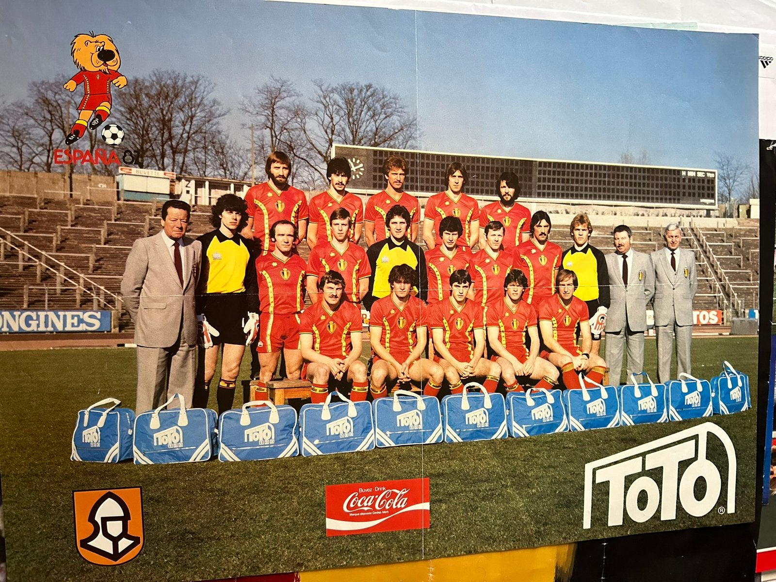 Poster rode duivels, Verzamelen, Ophalen of Verzenden, Zo goed als nieuw, Poster, Plaatje of Sticker