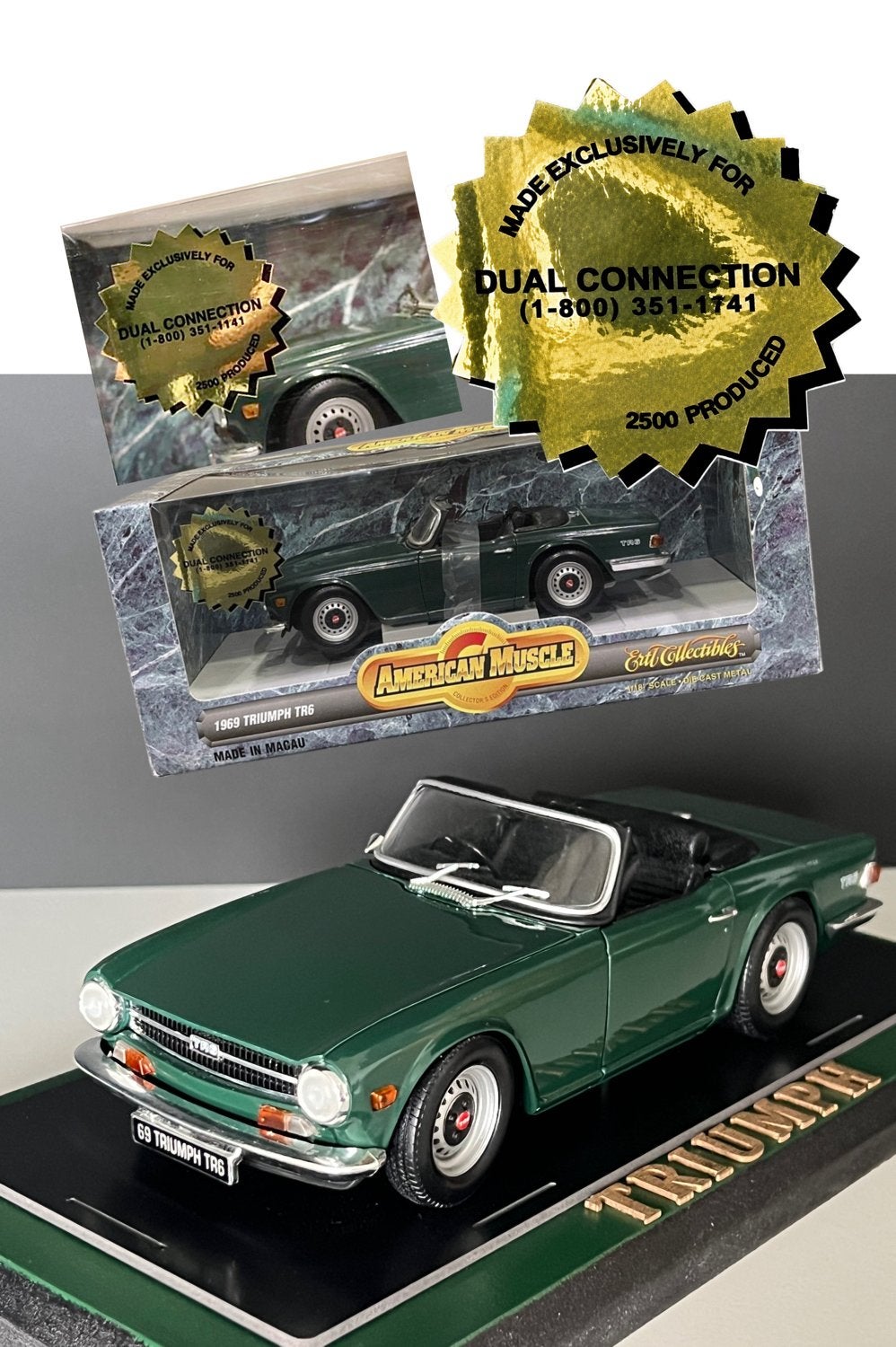TRIUMPH TR 6 1:18 (ERTL “DUAL connection), Autres marques, Enlèvement ou Envoi, Voiture, Plus grand que 1:32