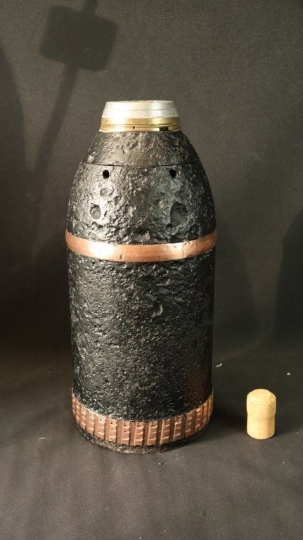 WO1 Russische 15 cm schrapnel LEEG, Ophalen