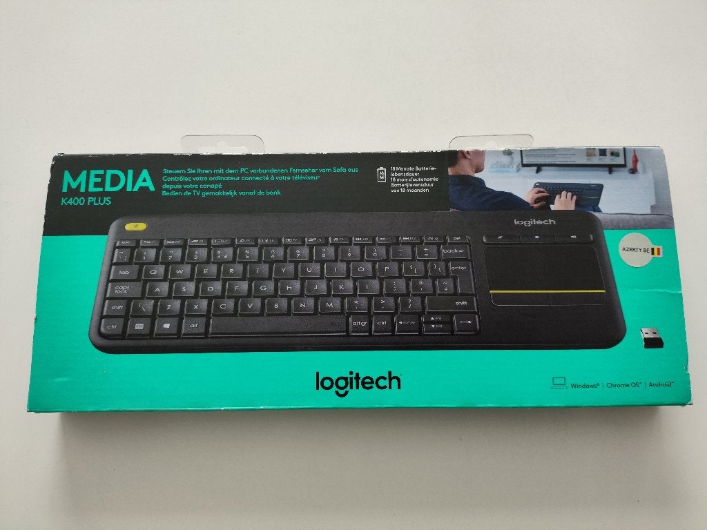 Logitech Draadloos toetsenbord K400 Plus AZERTY Zwart, nieuw, Ophalen of Verzenden, Azerty, Nieuw, Draadloos