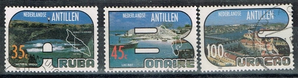 Postzegels uit de Ned. Antillen - K 5577 - toerisme, Postzegels en Munten, Postzegels | Nederlandse Antillen en Aruba, Gestempeld