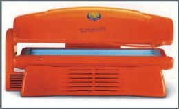 Uwe zonnebank orange Tutti Frutti, Elektronische apparatuur, Zonnebanken en Gezichtsbruiners, Ophalen, Zo goed als nieuw