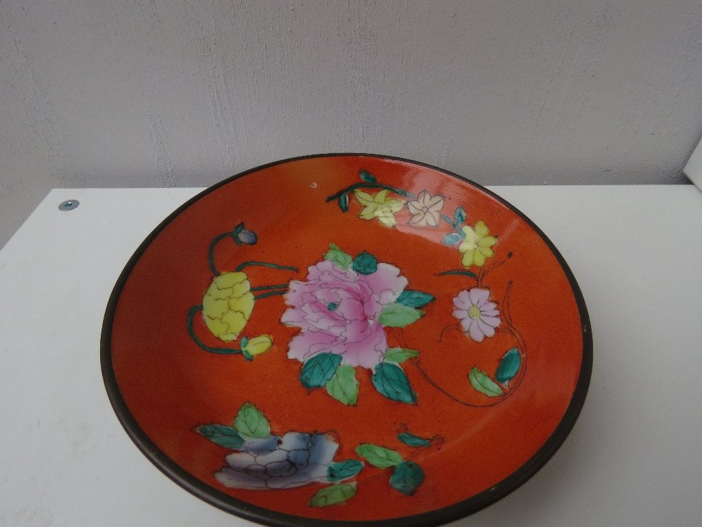 Asianware schaal porselein koper, Ophalen of Verzenden