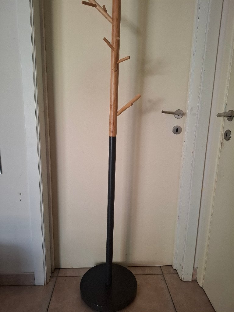 Kapstok hout metaal, Comme neuf, Bois, Portemanteau sur pied, 150 à 200 cm