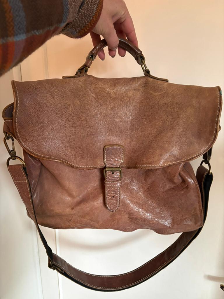 Cowboysbag lederen boeken-of laptop tas, Ophalen of Verzenden, Zo goed als nieuw