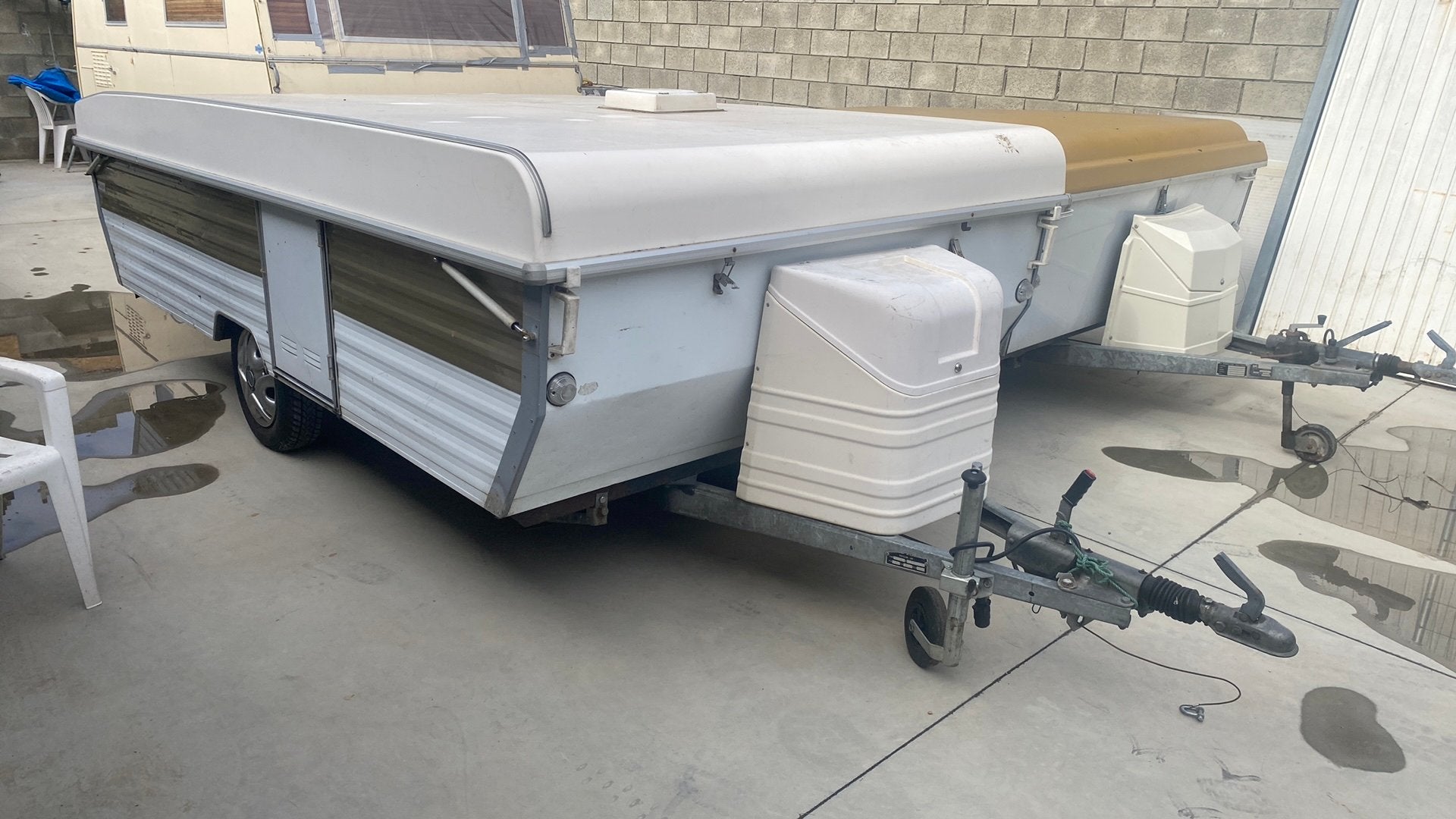 Caravane pliante sterckeman ,, terrain prive abri chantier, Caravanes & Camping, Enlèvement, Comme neuf