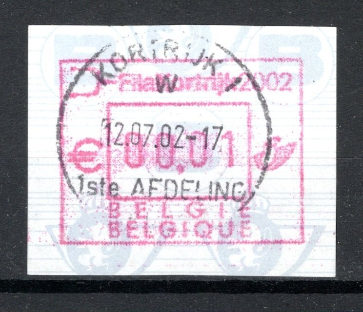 ATM 108A FDC 2002 - Fila Kortrijk, Neuf, Affranchi, Oblitération 1er jour, Envoi