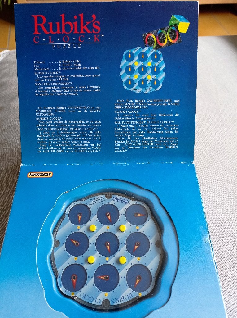 Rubiks clock puzzle 1988 Matchbox 5+, Enlèvement