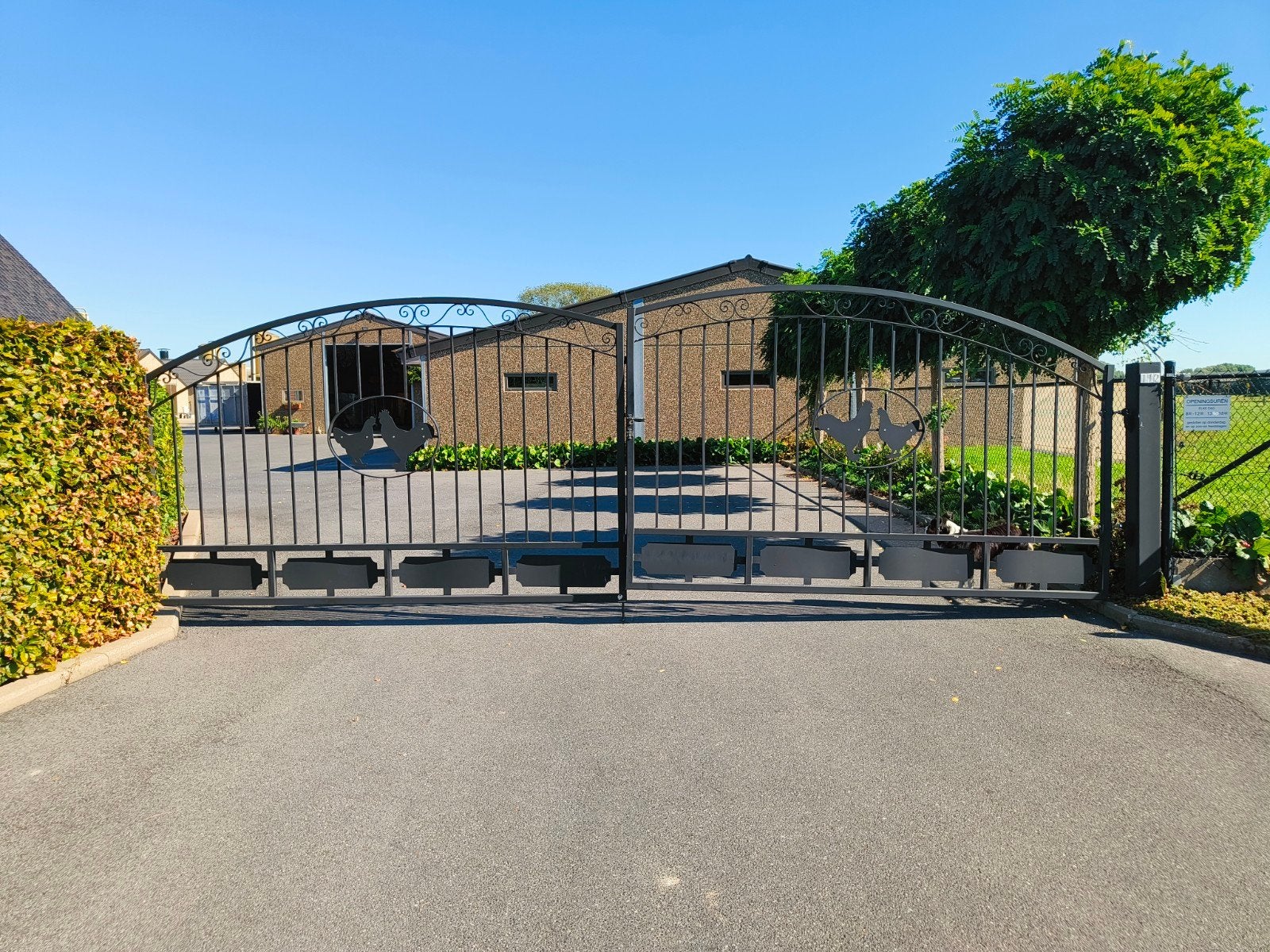 stalen Sierpoort, Tuin en Terras, Ophalen, Gebruikt, Staal, 200 cm of meer