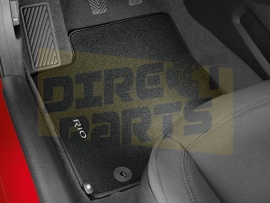 Kia Rio IV (3/15-3/17) Mattenset (4x) velours tekst "Rio" Or, Autos : Pièces & Accessoires, Neuf, Kia, -, -