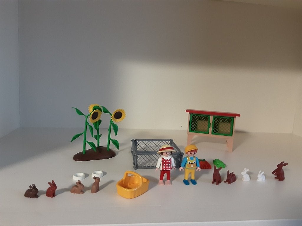 Clapier pour enfants et lapins Playmobil, Enlèvement ou Envoi, Comme neuf, Kit complet, Figurines