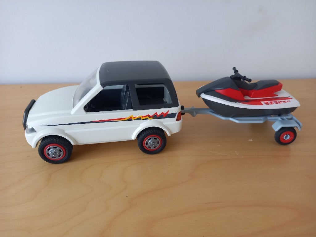 playmobil - auto met jetski, Kinderen en Baby's, Ophalen, Gebruikt, Losse onderdelen, Voertuig