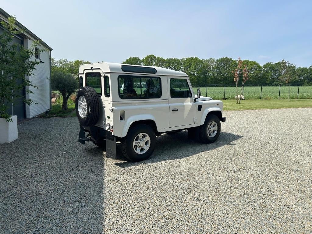 Land Rover Defender TD4, Auto's, Land Rover, Stof, Zwart, Elektrische ramen, Wit