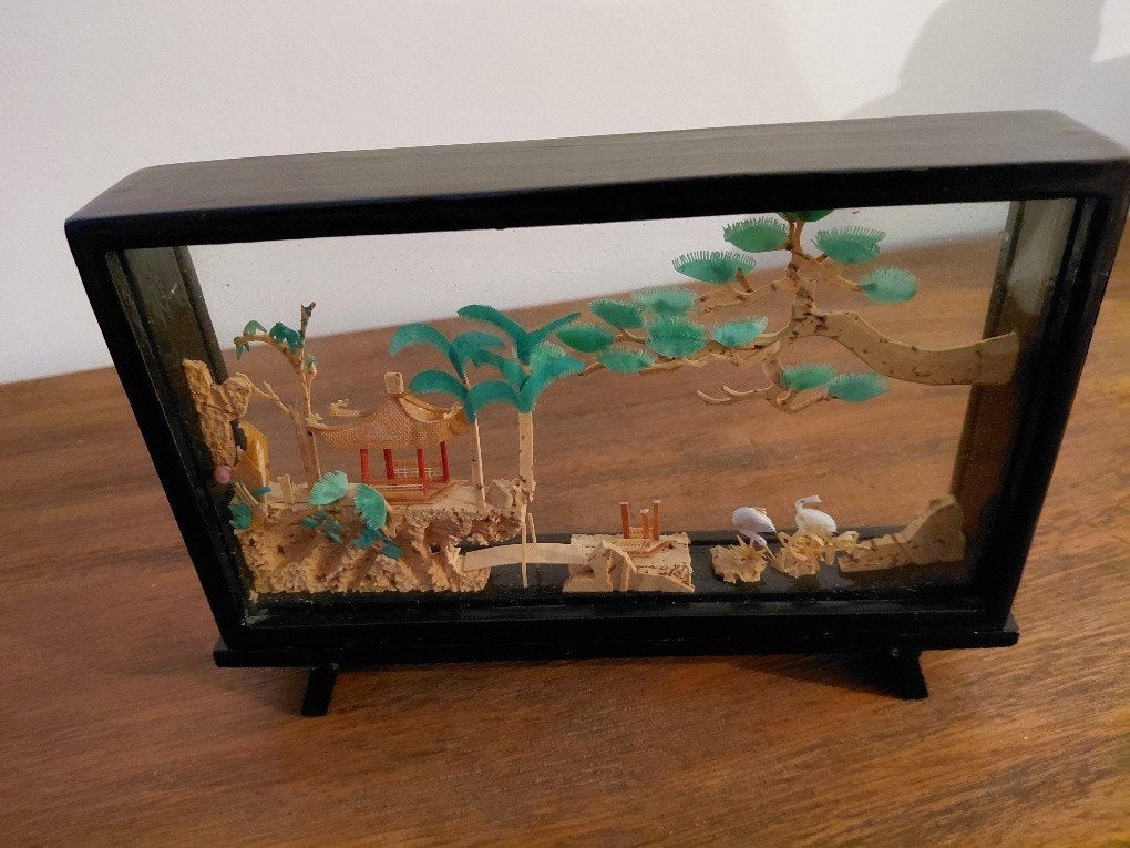 Chinees Kurk Diorama, Antiek en Kunst, Ophalen