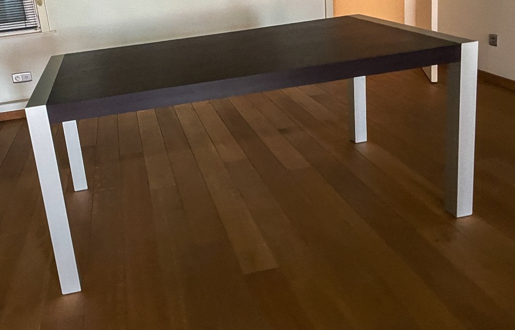Uitschuifbare tafel in donker eik – perfecte staat, Antiek en Kunst, Ophalen