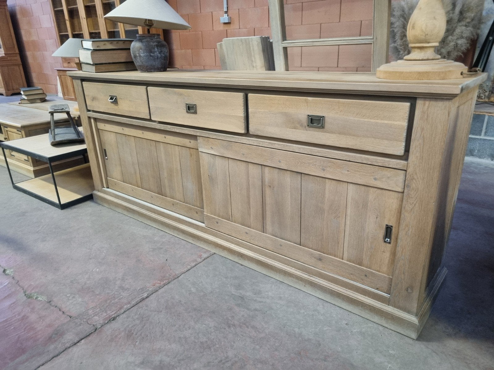 Eiken dressoir art, Huis en Inrichting, Ophalen, ., Landelijk, 200 cm of meer