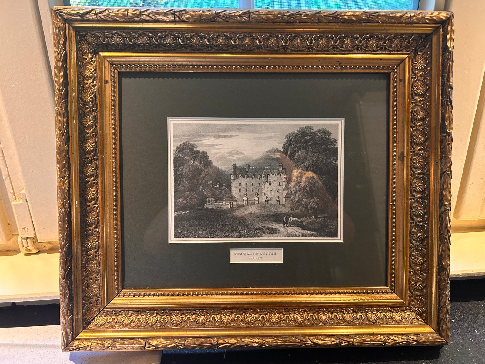 Pieter Porter’s schilderij castle 44 cm B x 40 cm H, Antiquités & Art, Art | Peinture | Classique, Encadré, Autres sujets, Enlèvement
