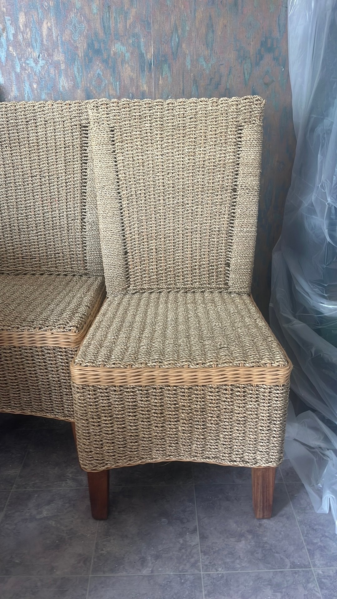 6 gevlochten stoelen, Ophalen, Zo goed als nieuw