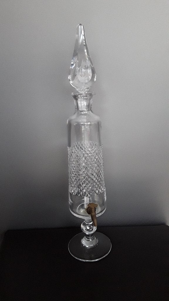 Zeldzame Val St. Lambert absint fotein in kristal, Antiquités & Art, Enlèvement ou Envoi