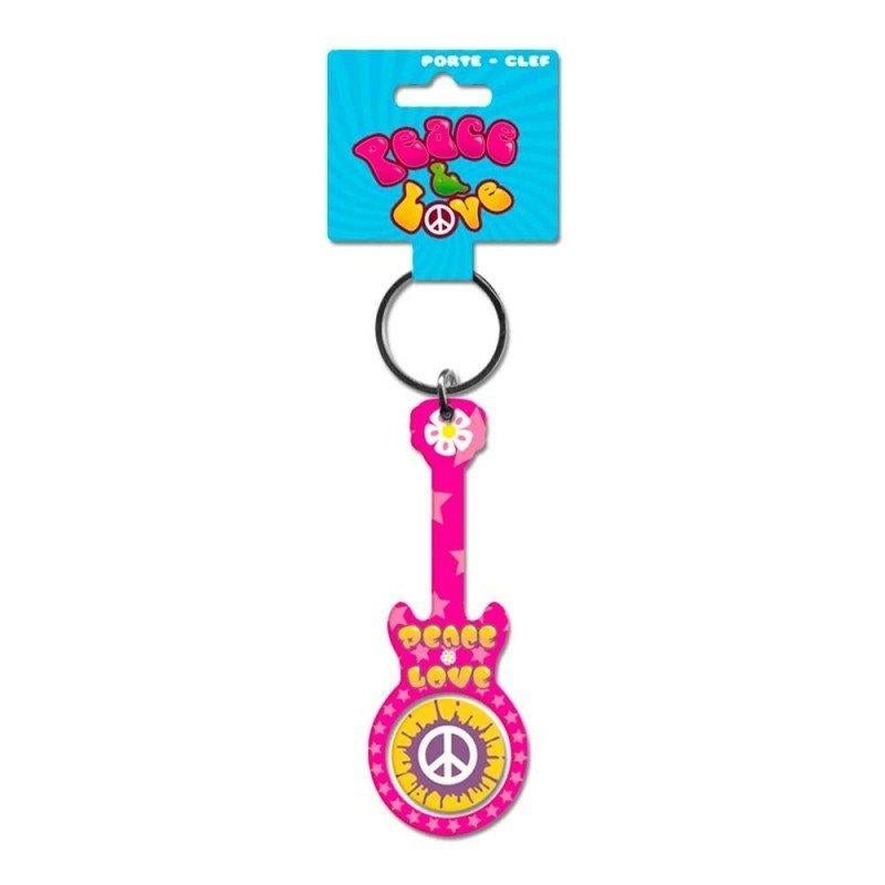 Porte clé guitare Peace & love N1, Enlèvement ou Envoi, Neuf, Autres types