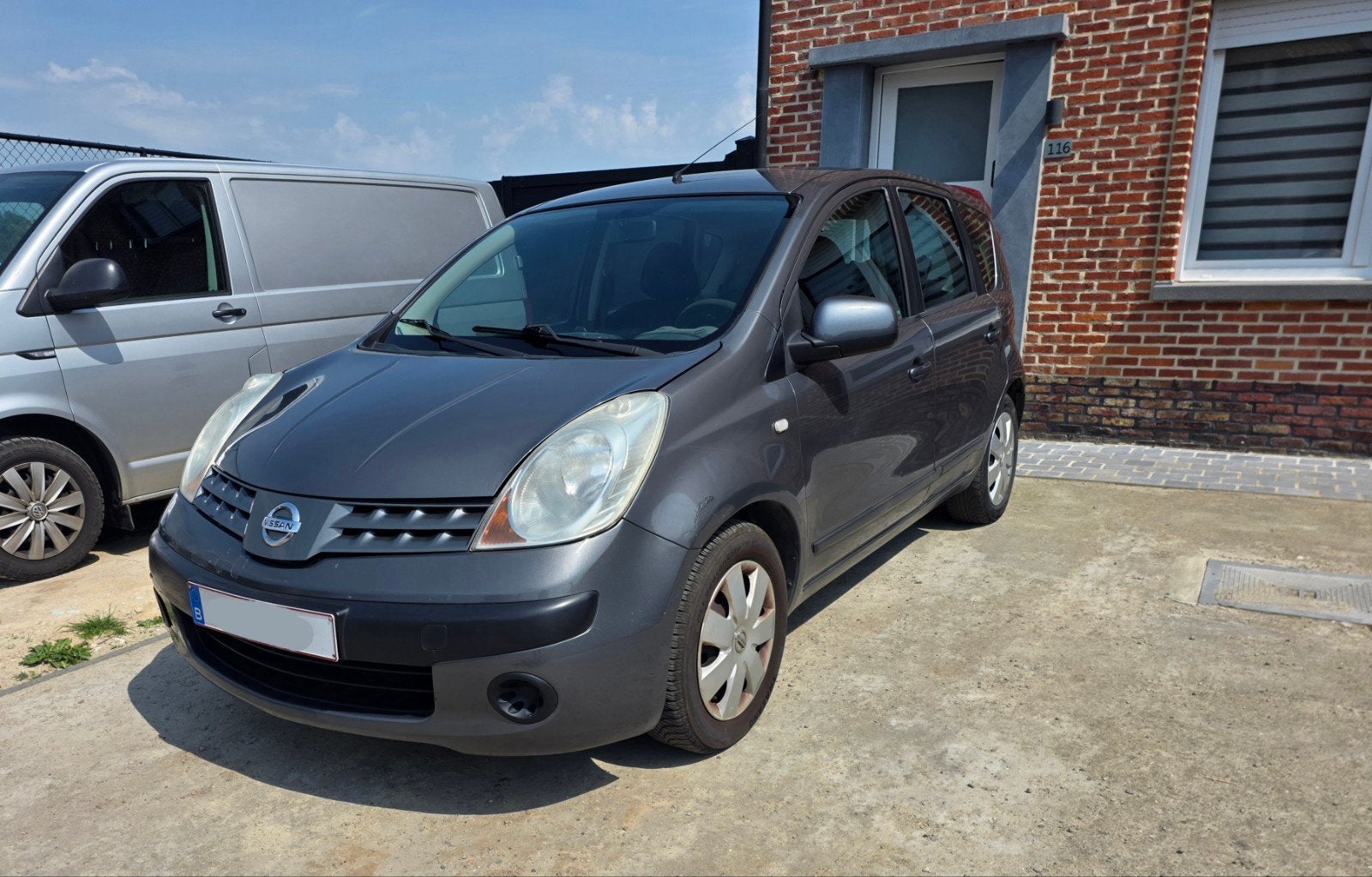 Nissan Note 1.4i Airco LEZ OK, Auto's, Stof, 4 cilinders, Euro 4, Zilver of Grijs
