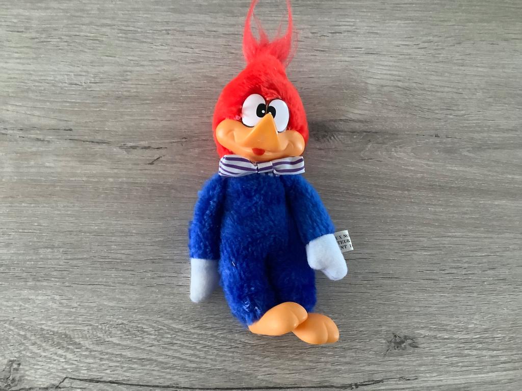 Looney Tunes Woody Woodpecker pluche character (22 cm, Verzamelen, Ophalen of Verzenden, Looney Tunes, Gebruikt, Beeldje of Figuurtje